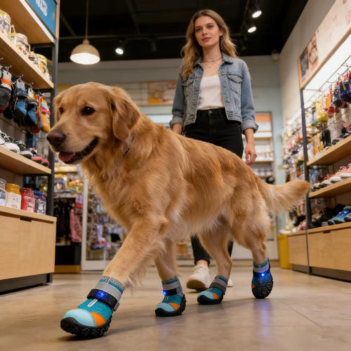 Calzado para perros con luces tranquilidad en tus paseos nocturnos